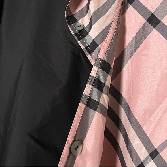 RainRaps Reversible Pink Plaid Hooded Rain Cape Poncho - Picture 3 of 5